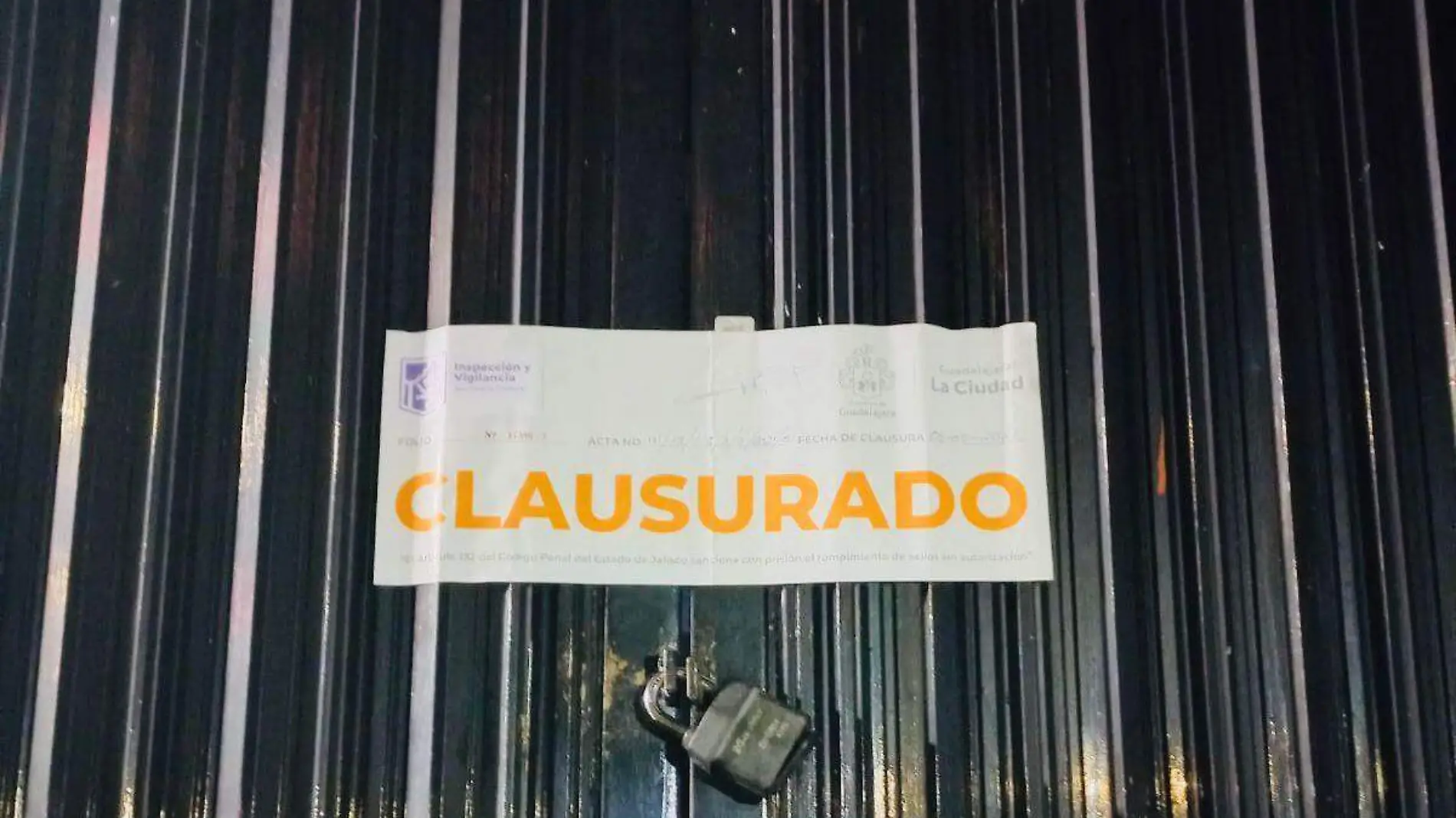 clausurado negocio